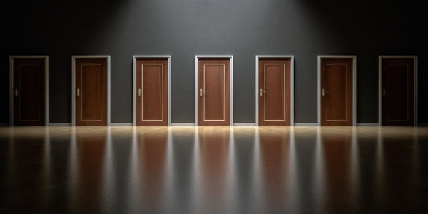 time management skills - wall of doors